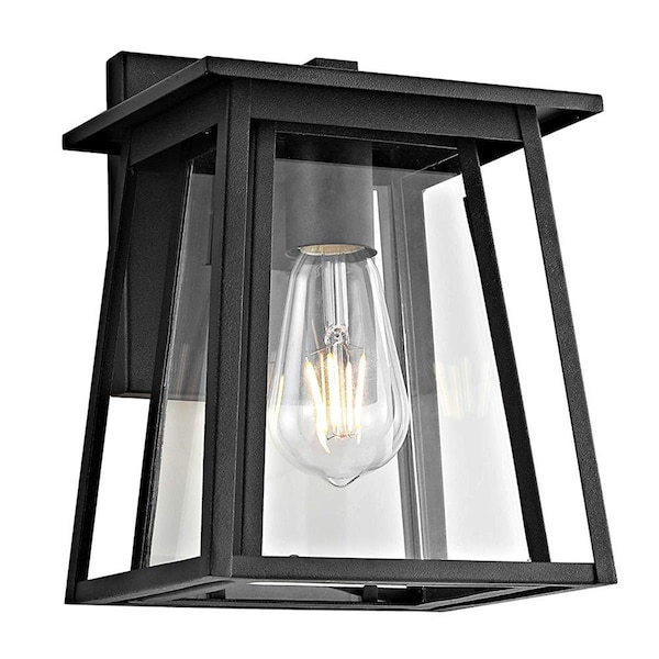 Safavieh Stern Outdoor Wall Lantern, Clear & Black PLT4004A - main